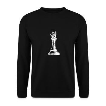 Pièce d'échecs cadeau chemise échecs joueur d'échecs - Sweat-shirt Unisexe - noir - Devant - Alina (178cm) & Michal (187cm)