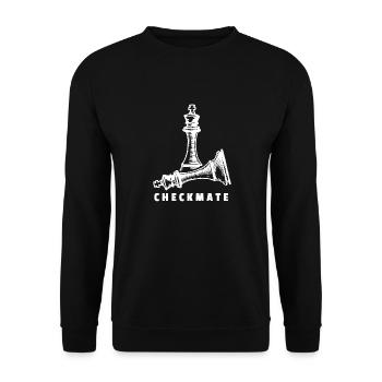 Pièce d'échecs cadeau chemise échecs joueur d'échecs - Sweat-shirt Unisexe - noir - Devant - Alina (178cm) & Michal (187cm)