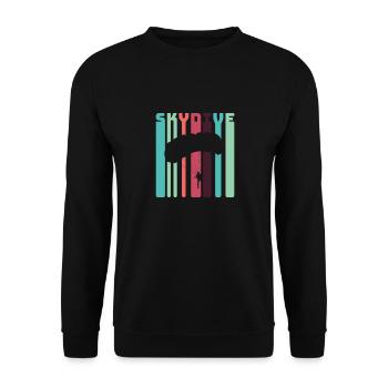 Fallschirmspringer T-Shirt Fallschirm Geschenk - Unisex Pullover - Schwarz - Vorne - Alina (178cm) & Michal (187cm)