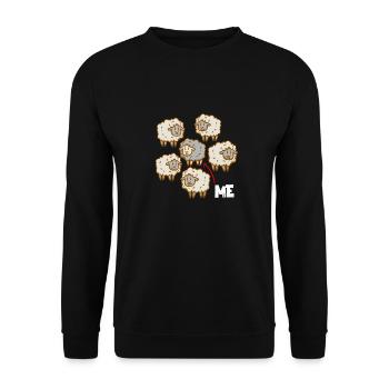Mouton noir - moi - différent - inhabituel - Sweat-shirt Unisexe - noir - Devant - Alina (178cm) & Michal (187cm)