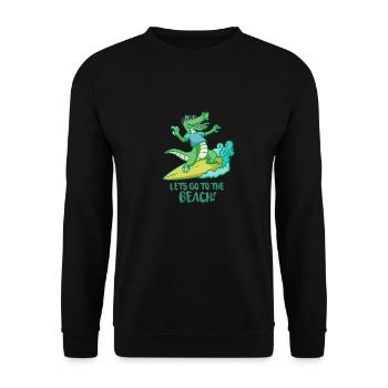 CROCKSURF - Allons à la plage! - Sweat-shirt Unisexe - noir - Devant - Alina (178cm) & Michal (187cm)