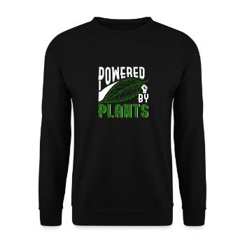 Powered By Plants - Unisex Sweatshirt - black - Front - Alina (178cm) & Michal (187cm)