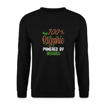 Alimenté 100% bio par des légumes - biologique - Sweat-shirt Unisexe - noir - Devant - Alina (178cm) & Michal (187cm)