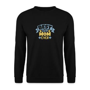 Best Swim Mom Ever T-Shirt - Unisex Pullover - Schwarz - Vorne - Alina (178cm) & Michal (187cm)