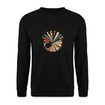 Guitare électrique rétro Vintage - Guitariste cadeau - Sweat-shirt Unisexe - noir - Devant - Alina (178cm) & Michal (187cm)