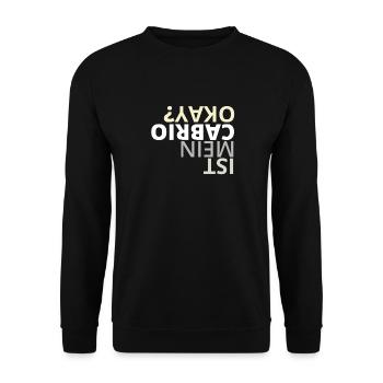 Cabrio Geschenk für Cabriolet Freunde - Unisex Pullover - Schwarz - Vorne - Alina (178cm) & Michal (187cm)