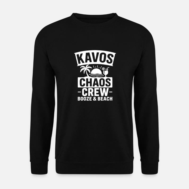 Kavos Chaos Crew – Schnaps & Strand - Unisex Pullover - Schwarz