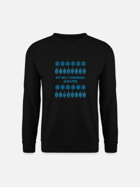Ugly Hanukkah, Chanukkah, Lichterfest, Geschenk - Unisex Pullover - Schwarz