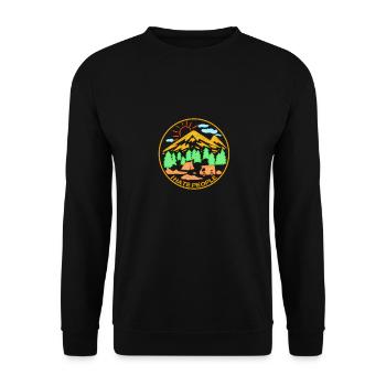 Ich hasse Menschen - Unisex Pullover - Schwarz - Vorne - Alina (178cm) & Michal (187cm)
