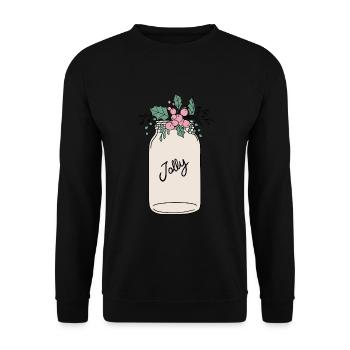 Verre de Noël - Sweat-shirt Unisexe - noir - Devant - Alina (178cm) & Michal (187cm)