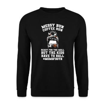 baller fussball baller Geschenk - Unisex Pullover - Schwarz - Vorne - Alina (178cm) & Michal (187cm)