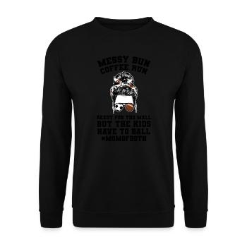 baller fussball baller Geschenk - Unisex Pullover - Schwarz - Vorne - Alina (178cm) & Michal (187cm)