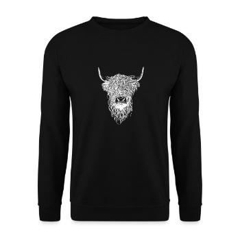 Vache agriculteur de haute-terre cadeau écossais - Sweat-shirt Unisexe - noir - Devant - Alina (178cm) & Michal (187cm)