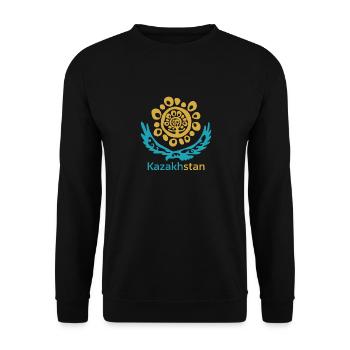 Kazakhstan-Cadeau République Kazach - Sweat-shirt Unisexe - noir - Devant - Alina (178cm) & Michal (187cm)