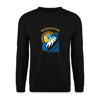 Kazakhstan Cashaché Cadeau République des Kazakhs - Sweat-shirt Unisexe - noir - Devant - Alina (178cm) & Michal (187cm)