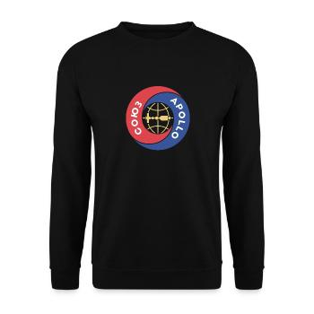 Apollo Kosmos Geschenk Sputnik Weltraum Astronaut - Unisex Pullover - Schwarz - Vorne - Alina (178cm) & Michal (187cm)