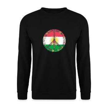 Kurdistan Heimat Kurdisch Kurde Geschenk - Unisex Pullover - Schwarz - Vorne - Alina (178cm) & Michal (187cm)