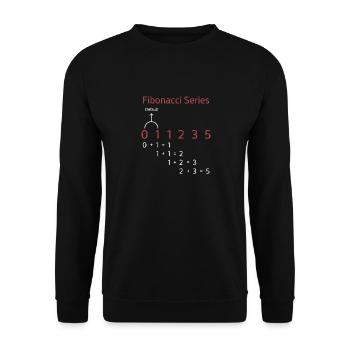 Fibonacci Series Gift Fibonacci Follow Math - Unisex Sweatshirt - black - Front - Alina (178cm) & Michal (187cm)