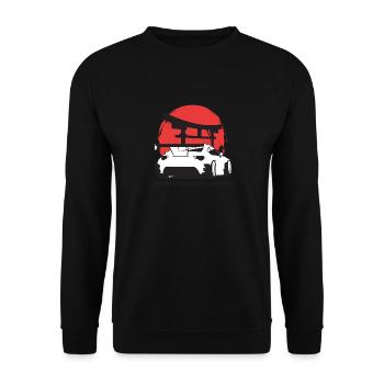 AE86 Japonais Domestic Market Cadeau JDM - Sweat-shirt Unisexe - noir - Devant - Alina (178cm) & Michal (187cm)