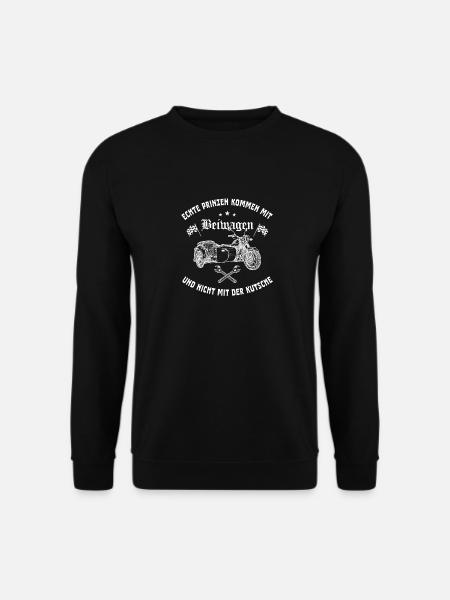 Echte prinzen kommen mit Ural Beiwagen - Unisex Pullover - Schwarz