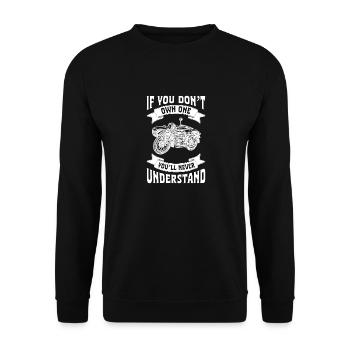 Si tu n’es pas là, tu n’es plus sous-entretenue - Sweat-shirt Unisexe - noir - Devant - Alina (178cm) & Michal (187cm)