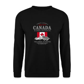 Kanada - Maple Leaf - Canada - Unisex Pullover - Schwarz - Vorne - Alina (178cm) & Michal (187cm)
