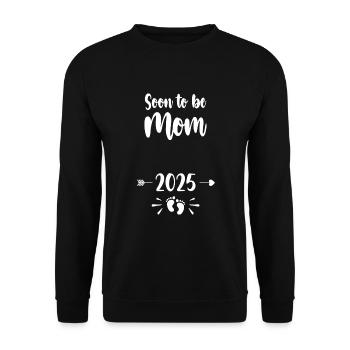 Mom Soon To Be Mommy 2025 Mother Pregnant Kids Mot - Unisex Sweatshirt - black - Front - Alina (178cm) & Michal (187cm)