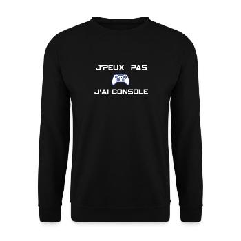 J'peux pas j'ai console - Sweat-shirt Unisexe - noir - Devant - Alina (178cm) & Michal (187cm)