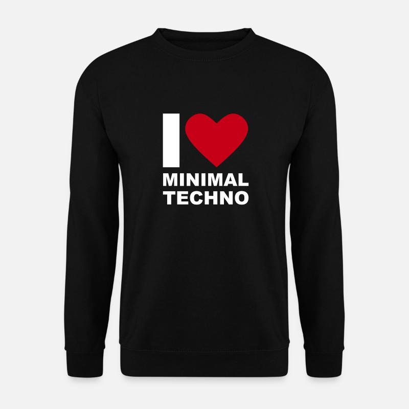 ICH LIEBE TECHNO MINIMAL - Unisex Pullover - Schwarz
