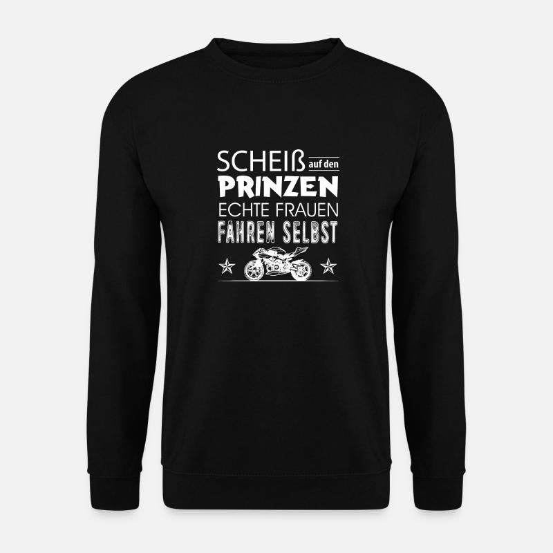Motorrad-Shirt-Prinz - Unisex Pullover - Schwarz