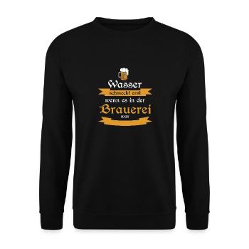 Malle Mallorca Party lustiger Spruch - Unisex Pullover - Schwarz - Vorne - Alina (178cm) & Michal (187cm)