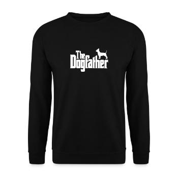 The Dogfather: Chihuahua (Hell) - Unisex Pullover - Schwarz - Vorne - Alina (178cm) & Michal (187cm)