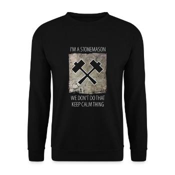 Sculpteur de pierre dicton de sculpteur de pierre - Sweat-shirt Unisexe - noir - Devant - Alina (178cm) & Michal (187cm)