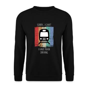 Train Railway Railroad Worker Trains Train Driver - Unisex Sweatshirt - black - Front - Alina (178cm) & Michal (187cm)
