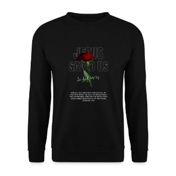 our salvation - Unisex Sweatshirt - black - Front - Alina (178cm) & Michal (187cm)