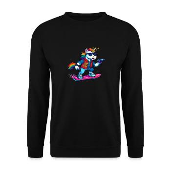 Marty McHorn - Unisex Pullover - Schwarz - Vorne - Alina (178cm) & Michal (187cm)