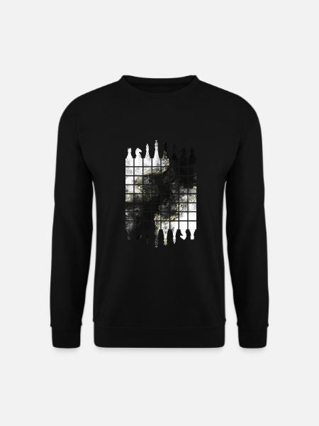 CHESS CHESSBOARD CHESS PIECES - Unisex Sweatshirt - black