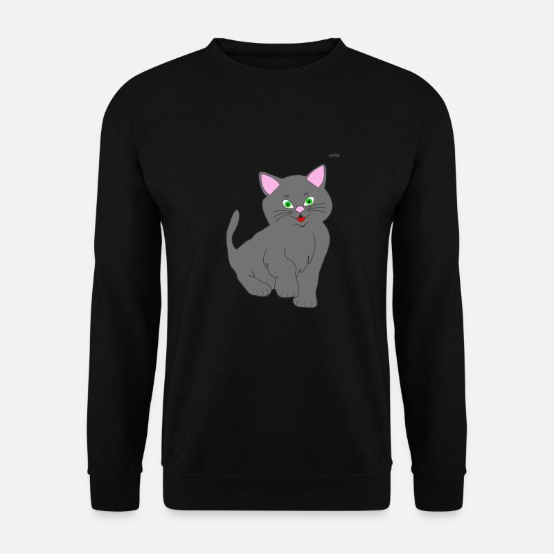 Gray kitten - Unisex Sweatshirt - black