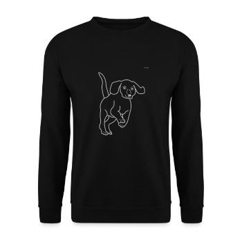 Beagle - cute dog - Unisex Sweatshirt - black - Front - Alina (178cm) & Michal (187cm)
