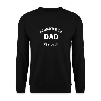 promoted to dad - Unisex Sweatshirt - black - Front - Alina (178cm) & Michal (187cm)