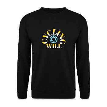 Cycling will - Unisex Sweatshirt - black - Front - Alina (178cm) & Michal (187cm)