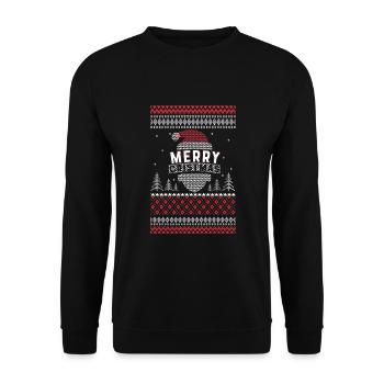 Christmas Christmas Ugly Christmas Xmas Gift - Unisex Sweatshirt - black - Front - Alina (178cm) & Michal (187cm)