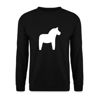 Dala horse Dala horse Typical Swedish symbol - Unisex Sweatshirt - black - Front - Alina (178cm) & Michal (187cm)
