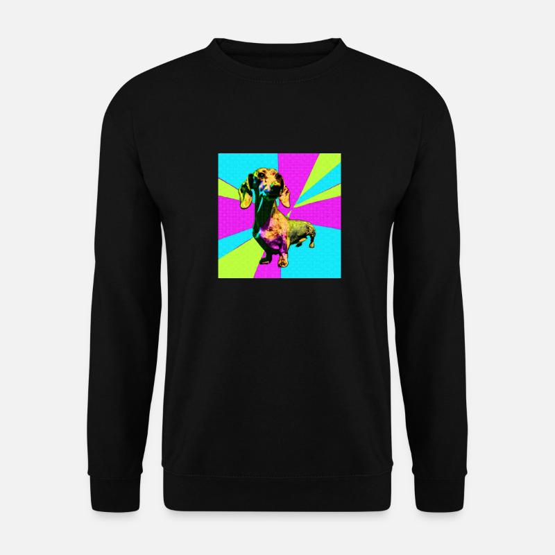 Teckel Pop Art - Sweat-shirt Unisexe - noir