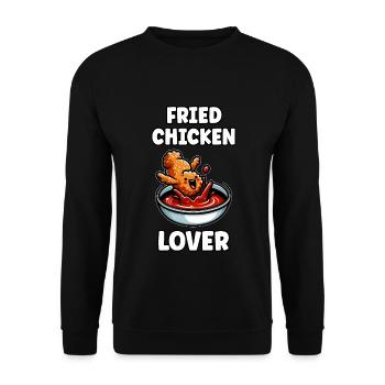 Fried Chicken Chicken Wings Chicken Gift - Unisex Sweatshirt - black - Front - Alina (178cm) & Michal (187cm)