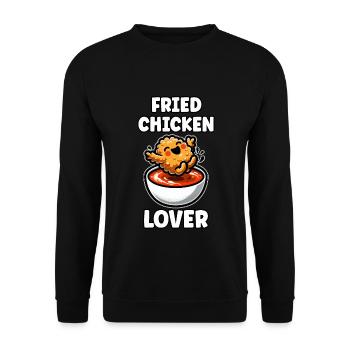 Fried Chicken Chicken Wings Chicken Gift - Unisex Sweatshirt - black - Front - Alina (178cm) & Michal (187cm)