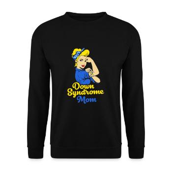 Down syndrome T21 chromosome trisomy mother mom - Unisex Sweatshirt - black - Front - Alina (178cm) & Michal (187cm)