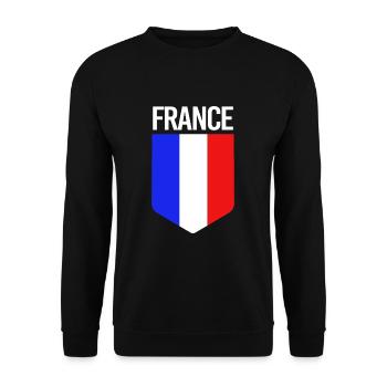 Frankreich - Unisex Pullover - Schwarz - Vorne - Alina (178cm) & Michal (187cm)