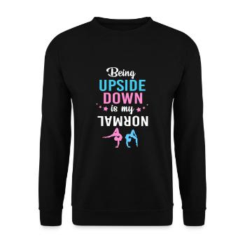 gymnast - Unisex Sweatshirt - black - Front - Alina (178cm) & Michal (187cm)