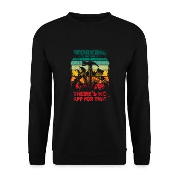 Working There Is No App For That Craftsmen - Unisex Sweatshirt - black - Front - Alina (178cm) & Michal (187cm)